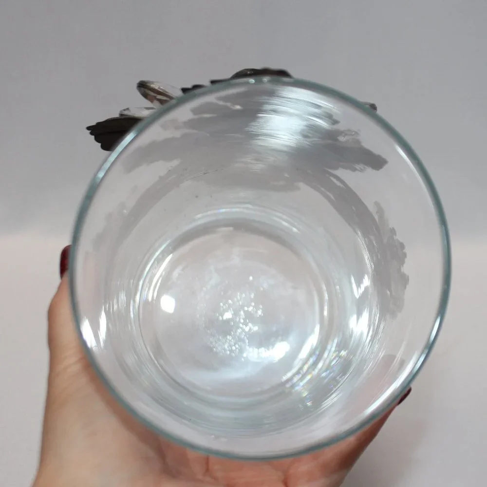 Feur de Lis Cooper and Plexiglass Floral Petal Large Vase